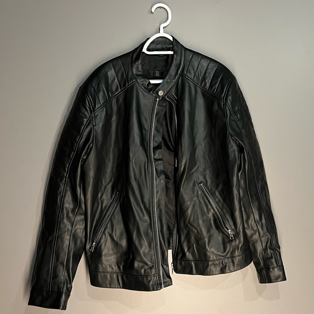 Men’s XL black leather jacket